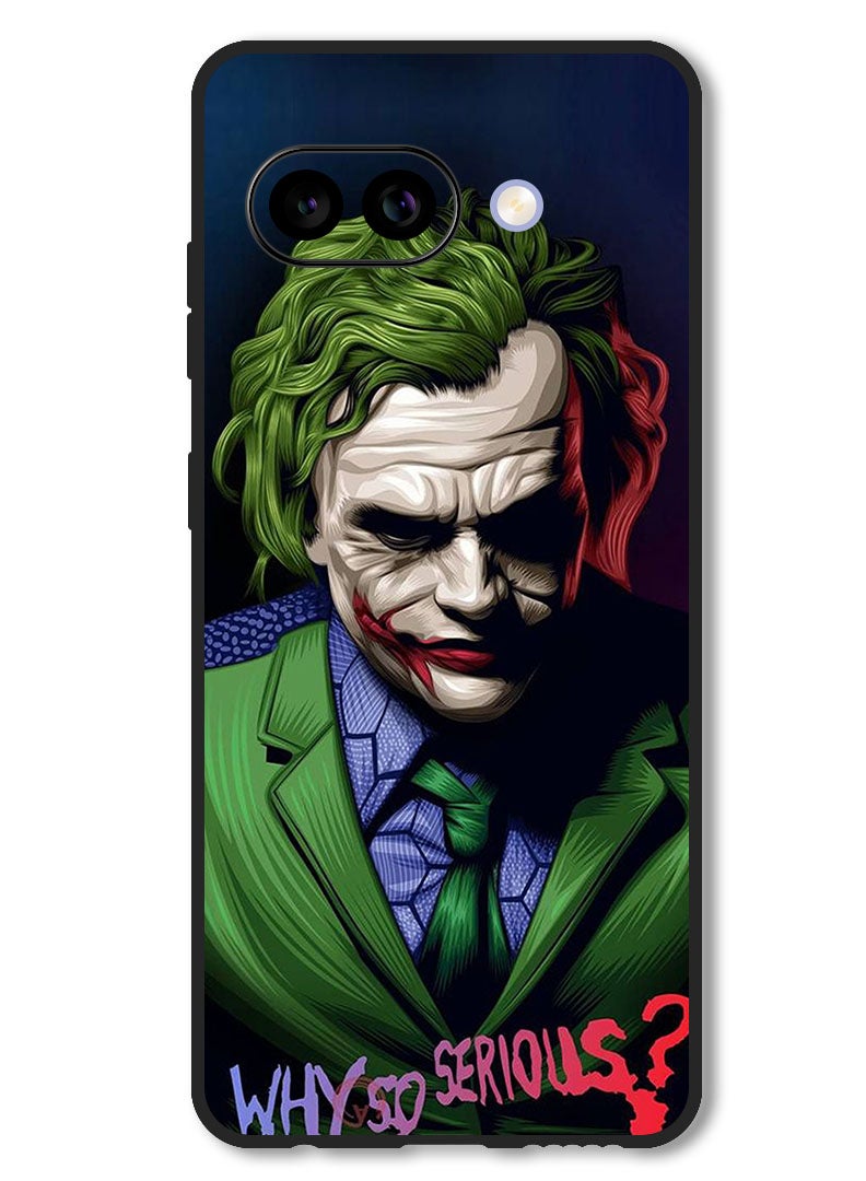 Theodor Case Compatible with Google Pixel 9A Protection Shockproof Bumper Cover Why So Serious - Image 1