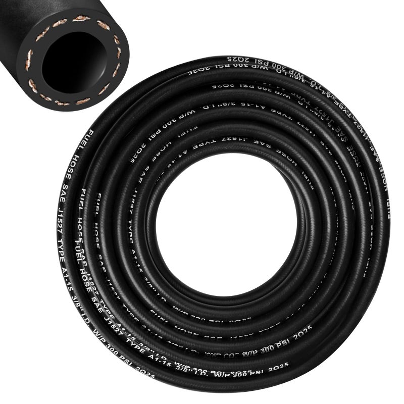 Kuosbiu 10FT 38 Marine Fuel Line Hose SAE J1527 300PSI High Pressure Submersible NBR Fuel Hose Type A115 - Image 2