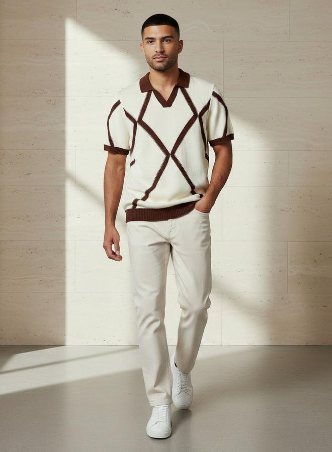 ايكونيك تيشيرت بولو رجالي بأكمام قصيرة وياقة جوني - Image 2