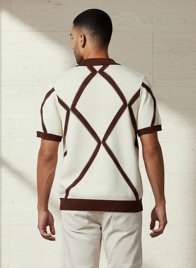 ايكونيك تيشيرت بولو رجالي بأكمام قصيرة وياقة جوني - Image 3