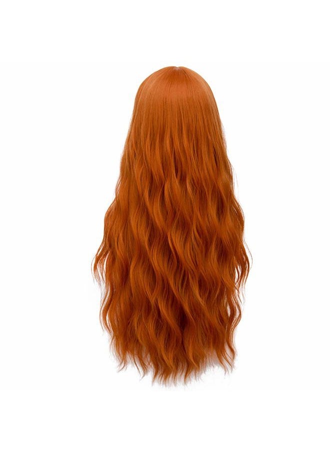 Probeauty - Ginger Wig Long Orange Wig for Women Synthetic Heat Resistant Curly Wave Cosplay Wigs for Halloween Costume - Image 1