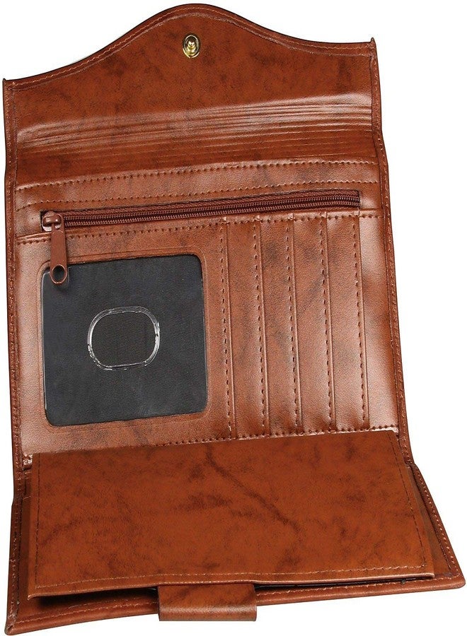Buxton Heiress Organizer Clutch (Mahogany RFID Protected) - Image 3