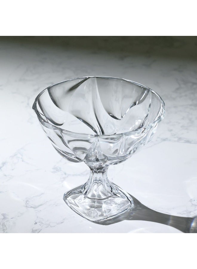 Mondo Opium Medium Bowl on Foot 24 cm - Elegant Serveware for Modern Dining, Decorative Glass Bowl, Premium Tabletop Accessory for Stylish Entertaining - Image 1