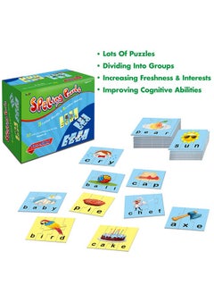 SpriteGru 72 Word Spelling Puzzles with Error-Correction Mechanism in 3 and 4 Pieces, Perfect for Preschool Learning (36 Blocks Double Sided)  - Image 5