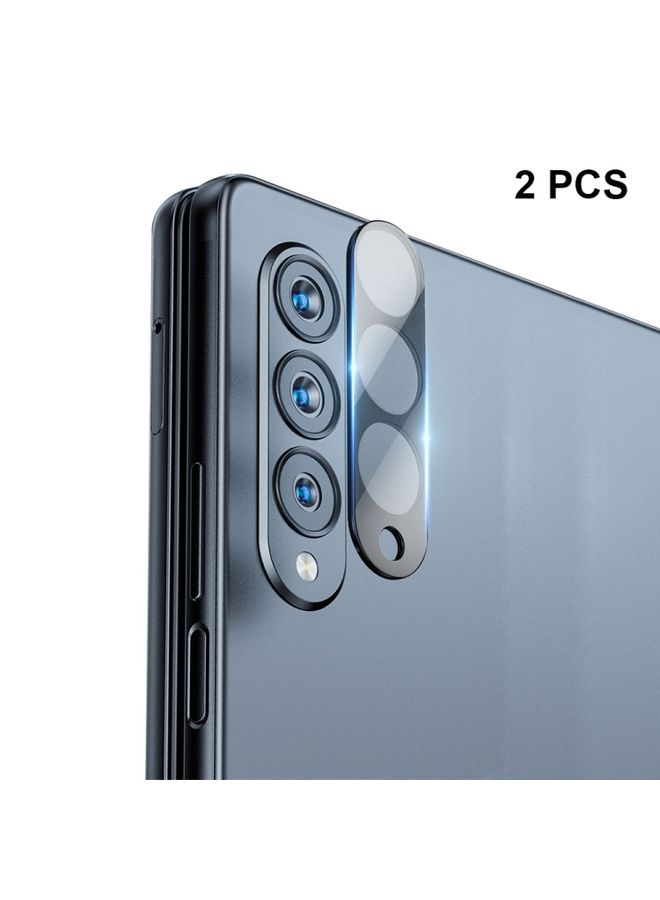 Screen Protector 2 PCS For Samsung Galaxy Z Fold4 5G / W23 ENKAY Hat-Prince 9H Rear Lens Tempered Glass Film(Black)