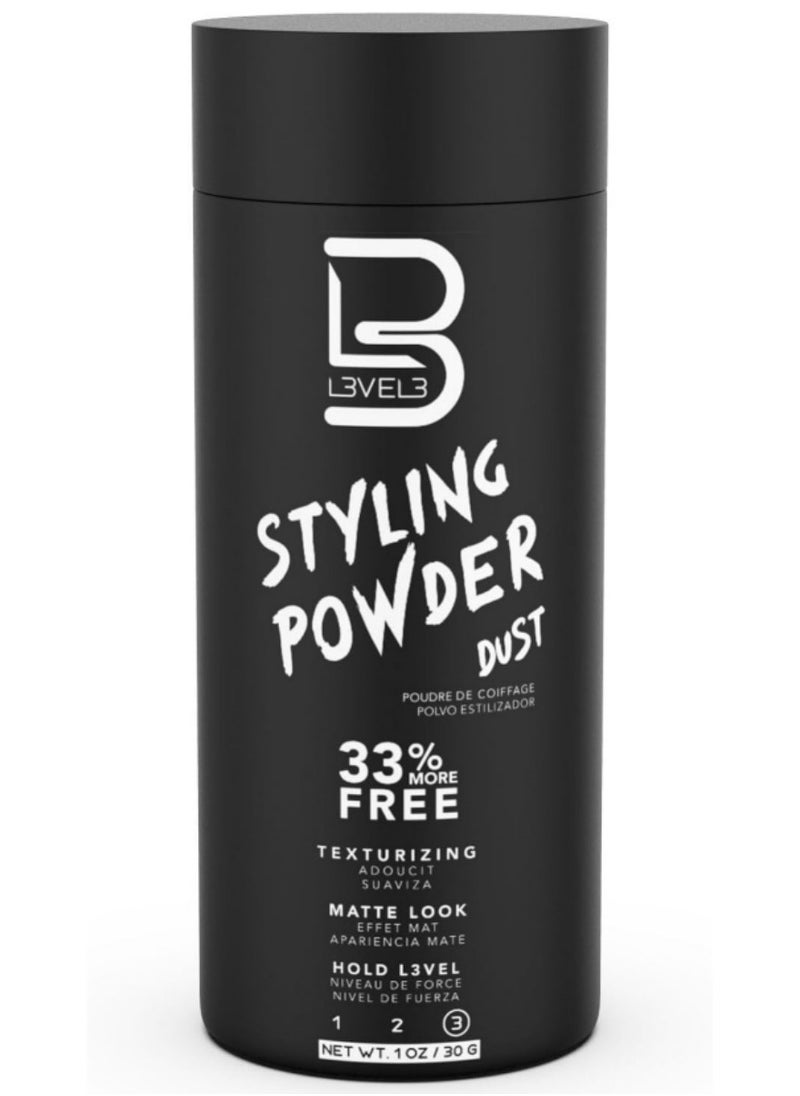 L3 L3 Level 3 Styling Powder - Natural Look Mens Powder - Easy to Apply with No Oil or Greasy Residue (Small - 30 Grams)  - Image 1