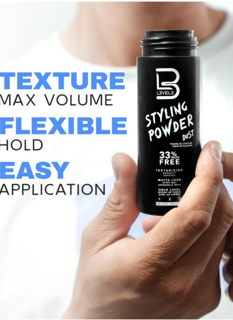 L3 L3 Level 3 Styling Powder - Natural Look Mens Powder - Easy to Apply with No Oil or Greasy Residue (Small - 30 Grams)  - Image 3