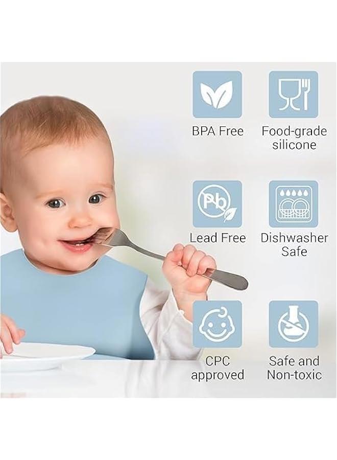 HOOKOR Baby Bowls with Suction and Spoon Set, 100% Food-Grade Silicone & Bamboo, BPA-Free Baby Food Bowls and Baby Feeding Spoon, Suction Bowls for Baby and Toddler Bowl - Image 2