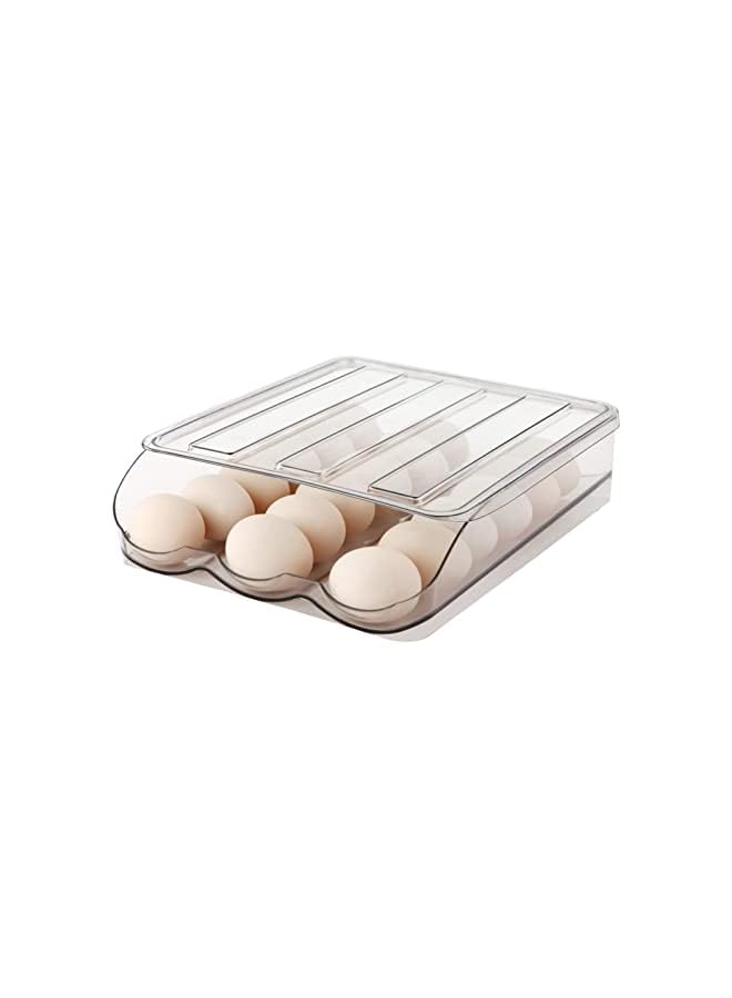 IAF Holder for Refrigerator, Large Capacity Egg Container for Refrigerator, Clear Egg Fresh Storage Box for Fridge with Lid, 18 Egg Storage Container Organizer Bin Egg Tray for Refrigerator (1 Layer) - Image 2