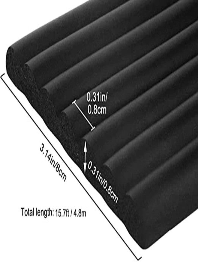 DORMICO 6.56ft Baby Safety Bumper Guard Children Protection Table Desk Edge Corner Guard Strip Furniture Rubber Foam Bumper Collision, 3M Pre-Taped for Furniture, Table, Desk (Black) - Image 2