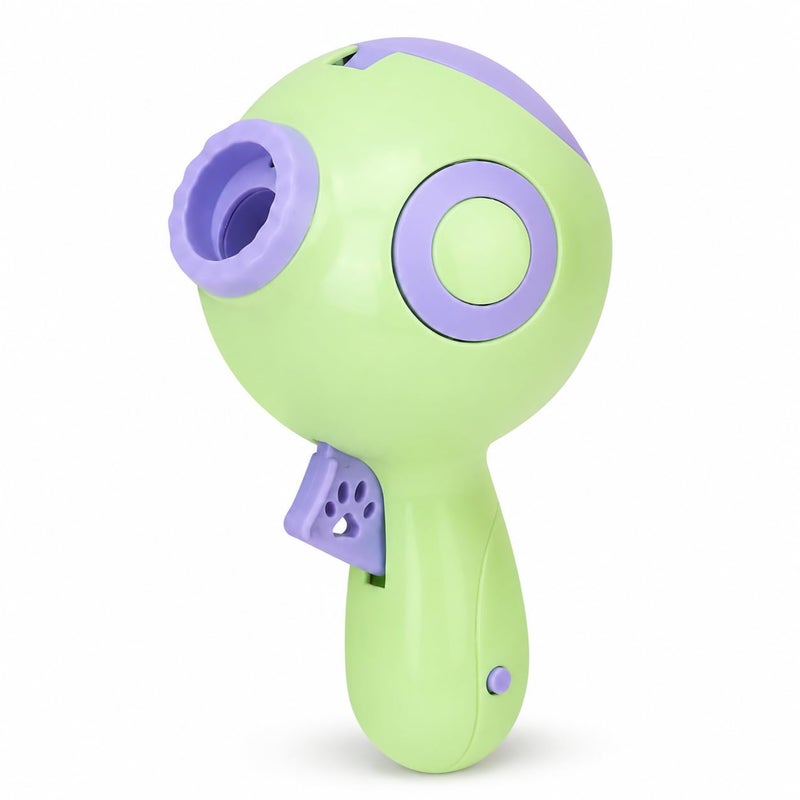 2 in 1 Interactive Pet Toy – Cat Laser Pointer & Dog Treat Launcher – Portable Training and Stimulation Tool with Ergonomic Handle for Indoor & Outdoor Use (Green) - Image 1