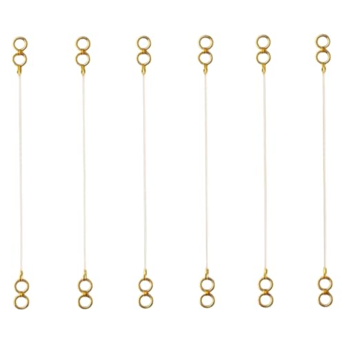 ACCESSHER Gold Plated Invisible Transparent Stretchable Flexible And Adjustable Lightweighted Elastic Heavy Earrings Support Ear Chains For Women(Pack Of 6) - Image 1