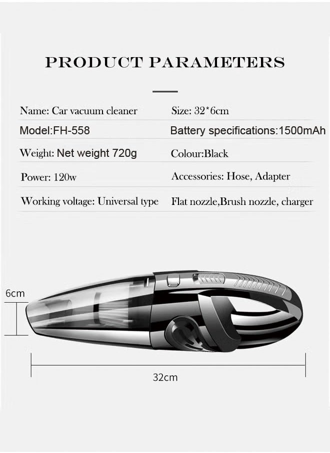 VOGMAX - Wireless  Handheld Vacuum Cleaner Cordless Powerful Car Vacuum Cleaner  Portable Cleaner Accessories Interior Cleaning - Image 1