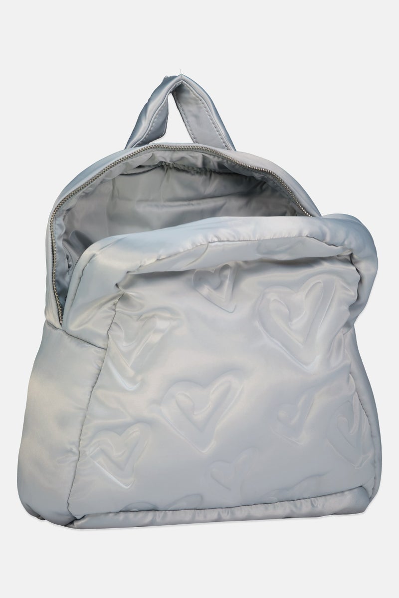 DESIGUAL Women Brand Logo Backpack, Grey - Image 4