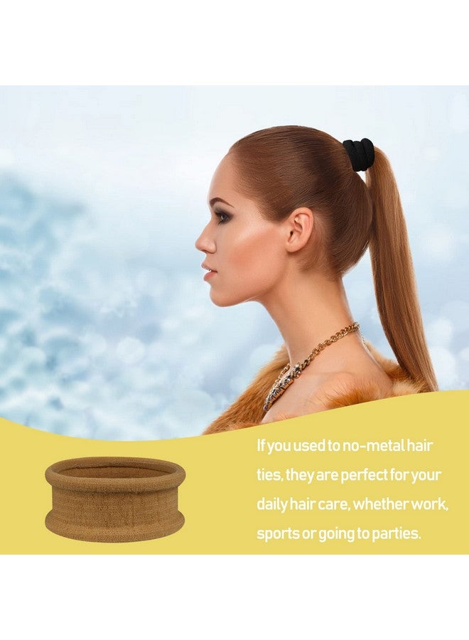 GOSICUKA Thick Seamless Hair Ties Hair Scrunchies Elastics Hair Bands Scrunchy Large Cotton Hair Tie Rope Ponytail Holders For Thick Heavy Or Curly Hair Neutral Colors 20 Pcs - Image 5