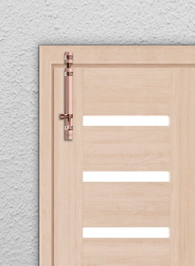 LAPO 2 Pack Heavy Duty 12 Inch Aluminium Tower Bolt for Wooden Door, Kundi, Chitakni for Windows Tower Bolt, Door Lock Latch for Main Doors (Rose Gold Finish, Pack of 2) - Image 3