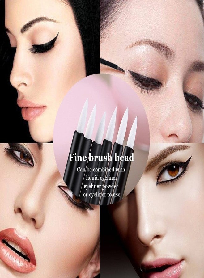 Bysiter Disposable Eyeliner Brush Eye shadow Applicator Fine Point Eye Liner Pens Lip Liner brushs Cosmetic Wands Makeup Tool set，200pcs (Black) - Image 4