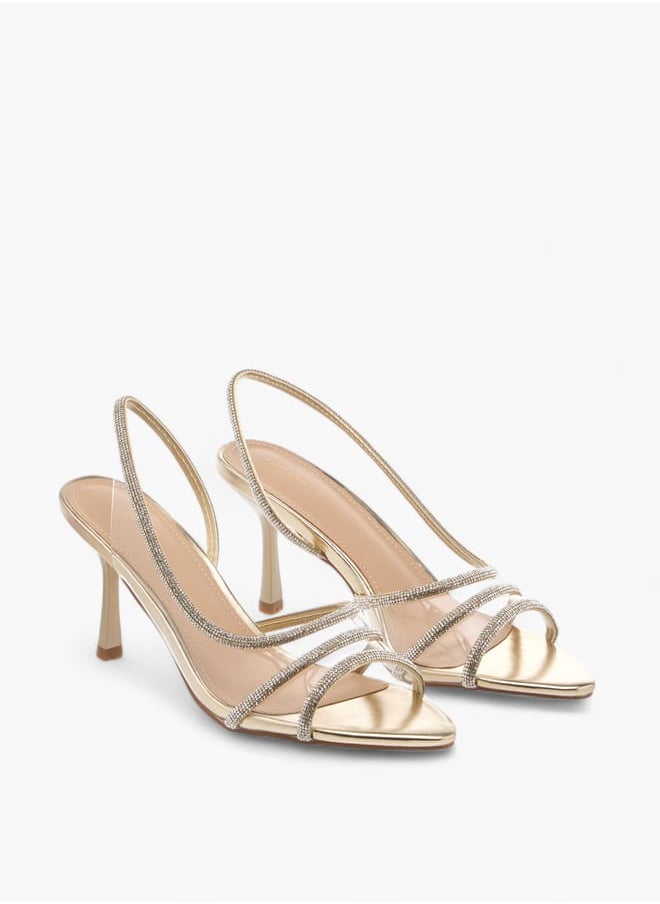 Flora Bella By Shoexpress Women Embellished Slingback Sandals with Stiletto Heels  - Image 1