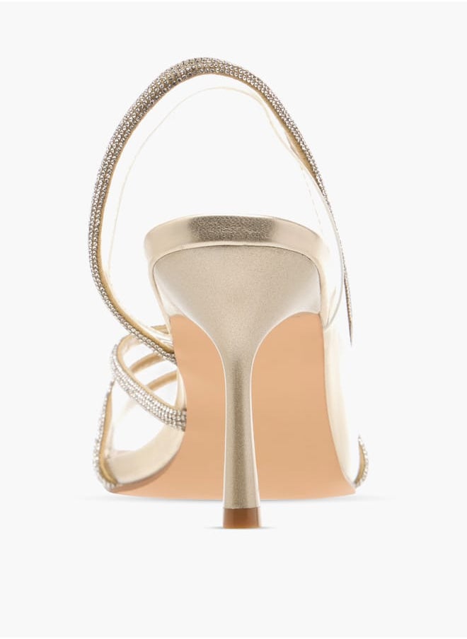 Flora Bella By Shoexpress Women Embellished Slingback Sandals with Stiletto Heels  - Image 5