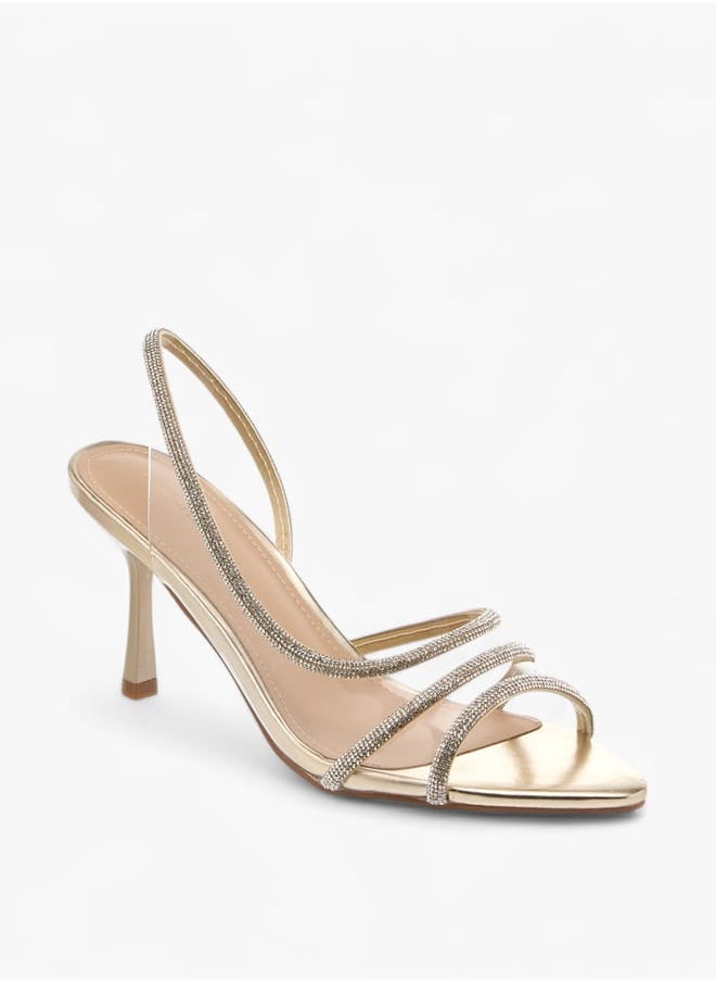 Flora Bella By Shoexpress Women Embellished Slingback Sandals with Stiletto Heels  - Image 2