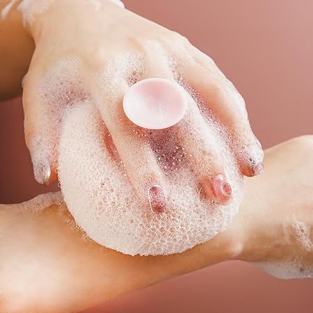 JR ENTERPRISE Bath Shower Scrub Sponge For Body Mud Dirt Remover Round Bathing Foam Exfoliator Loofah For Men Women And Baby Ultra Soft Scrubber With Suction Cup 1 Pcs Multicolor 1  - Image 3