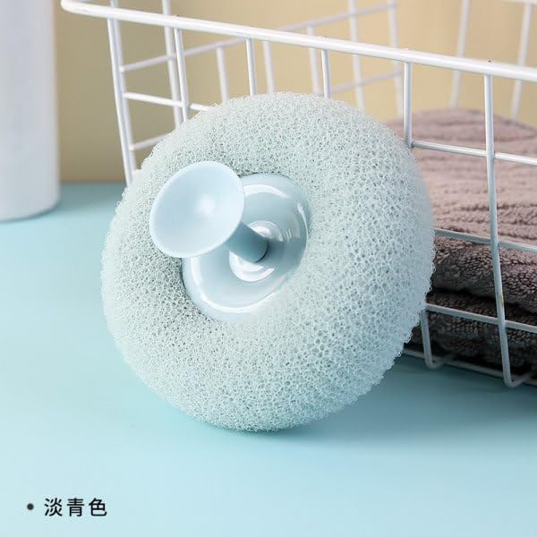 JR ENTERPRISE Bath Shower Scrub Sponge For Body Mud Dirt Remover Round Bathing Foam Exfoliator Loofah For Men Women And Baby Ultra Soft Scrubber With Suction Cup 1 Pcs Multicolor 1  - Image 5