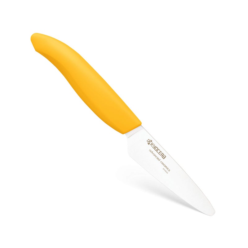 KYOCERA Kyocera Advanced Ceramic Revolution Series 3-inch Paring Knife, Yellow Handle, White Blade  - Image 1