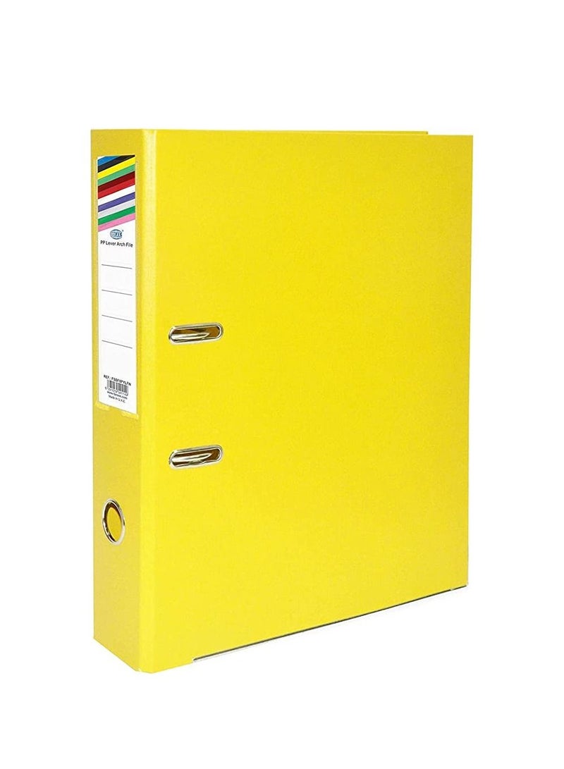 FIS Pack of 24 Pieces Box File Folder With Fixed Mechanism, 210x330 mm Yellow - Image 2
