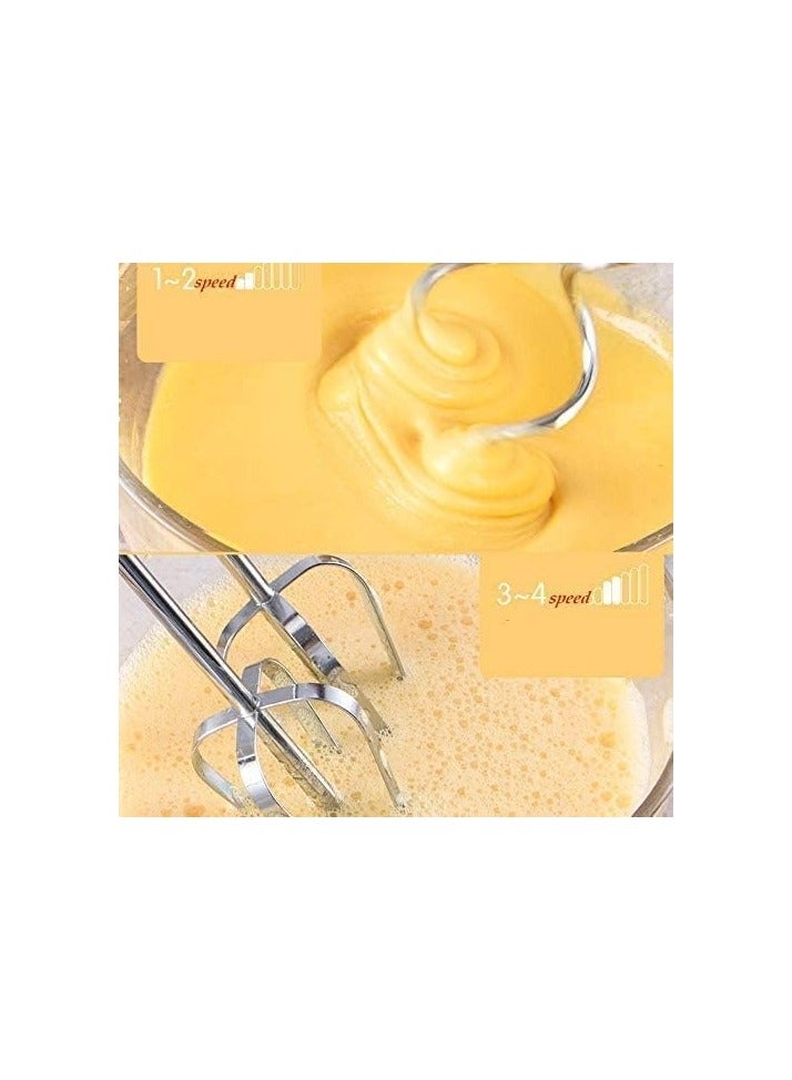 Stainless Steel Multi Functional Kitchen Machine Electric Mixer One Piece Head Up Design with 2 L Mixing Bowl Beater Whisk Dough Hook - Image 2
