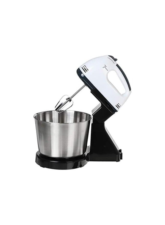 Stainless Steel Multi Functional Kitchen Machine Electric Mixer One Piece Head Up Design with 2 L Mixing Bowl Beater Whisk Dough Hook - Image 1