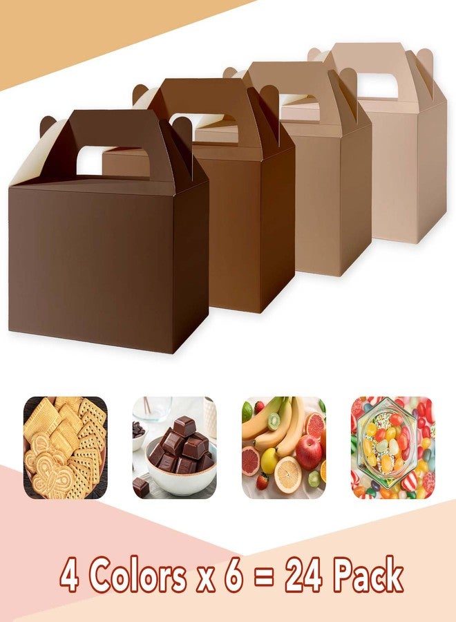 RVEAFA 24 Pack Rustic Brown Gable Boxes - Earth Tone Party Favor Boxes, Ideal for Rustic Wedding Favors, Easter, Vintage Birthday, Baby Shower & Autumn Theme Party, Treat Box for Candy, Cookies & Gifts - Image 3