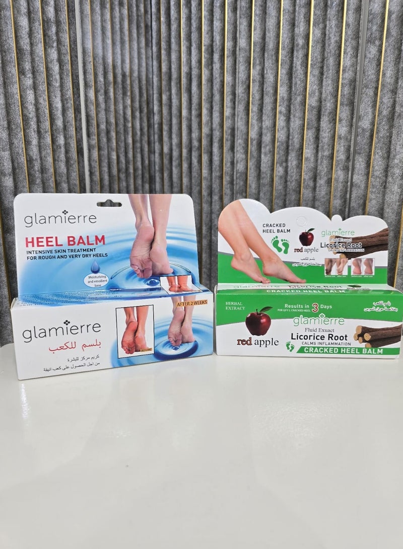 جلامير بلسم كعب القدم النوع الأول   بخلاصة عرق السوس( باللون الأخضر ) والنوع الثاني كريم مركز للبشرة من اجل الحصول على كعب انيقة ( باللون الأزرق ) - Image 1