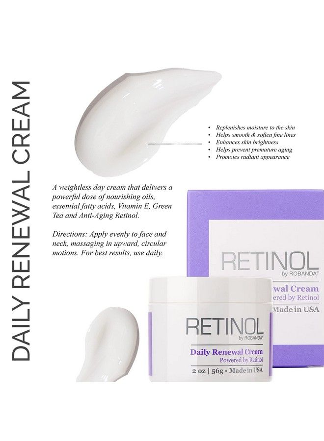 Robanda Retinol Daily Renewal Cream│ Weightless All Day Anti Wrinkle Cream With Retinol For Face And Neck - Image 3