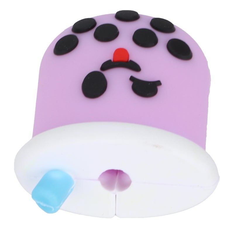 Cute Charging Cable Protector Cord Saver Rubber Sleeve for Mobile Phone USB Data LinesLight Purple - Image 4