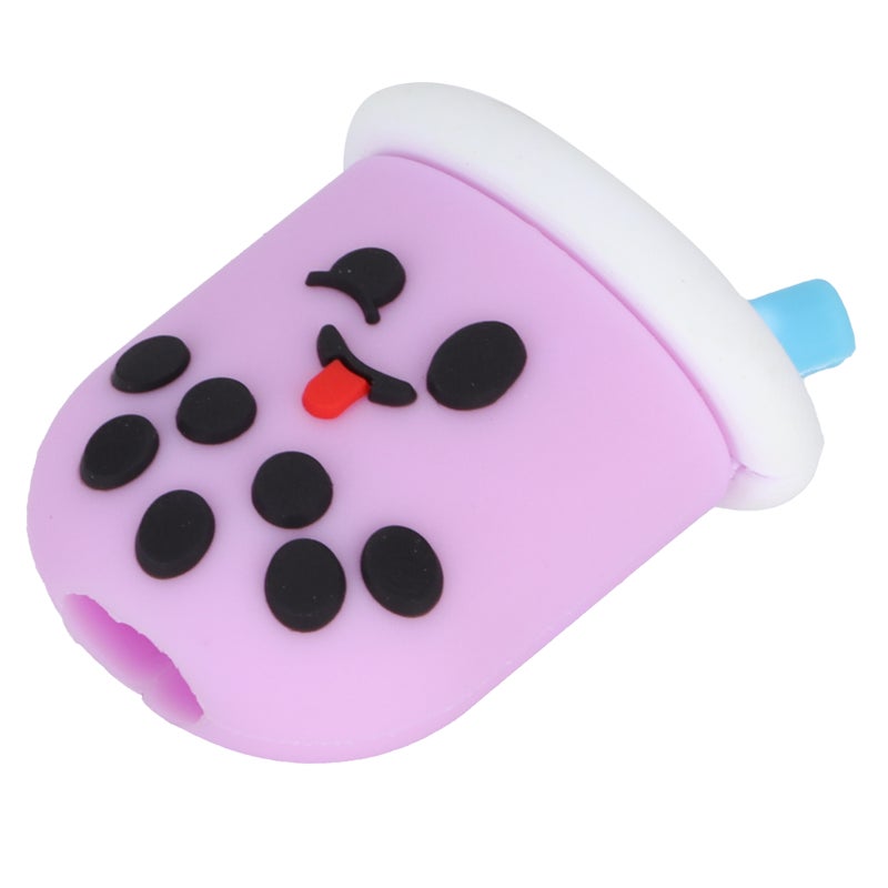 Cute Charging Cable Protector Cord Saver Rubber Sleeve for Mobile Phone USB Data LinesLight Purple - Image 5