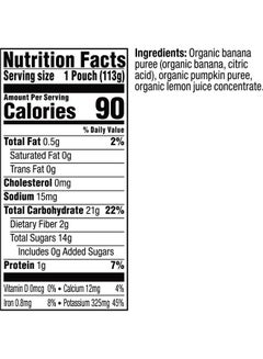 Plum Organics Plum Organics Stage 2 Organic Baby Food - Banana and Pumpkin - 4 oz Pouch (Pack of 6) - Organic Fruit and Vegetable Baby Food Pouch  - Image 3