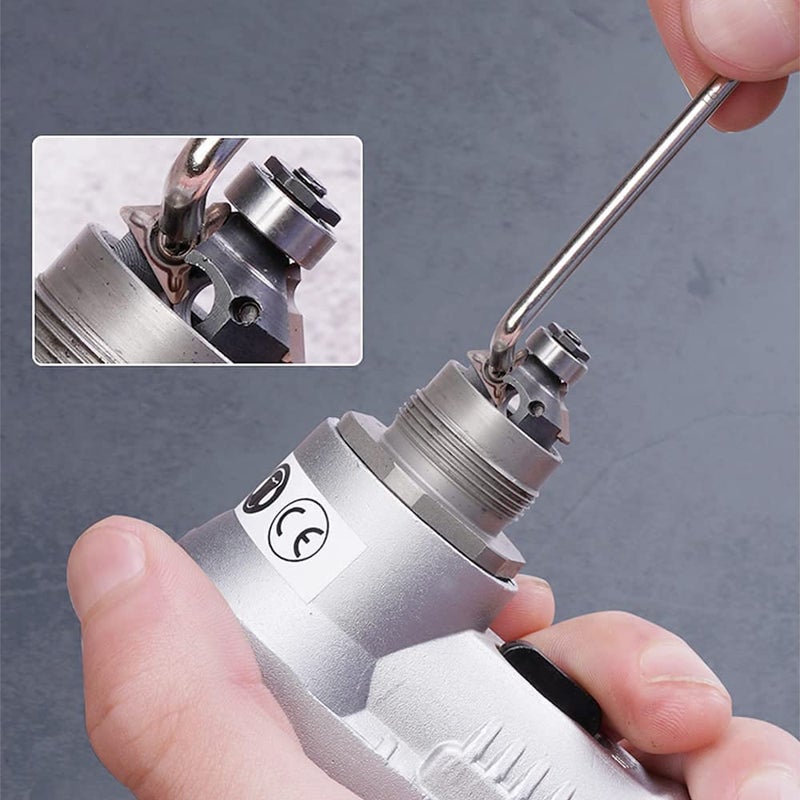 SI FANG Turning Carbide Indexable Inserts for mini Pneumatic Chamfering Machine, Tungsten Steel Replaceable Blade Lather Turning Tool Bit, Metal Cutting and Chamfering,10 Pieces in A Box - Image 4