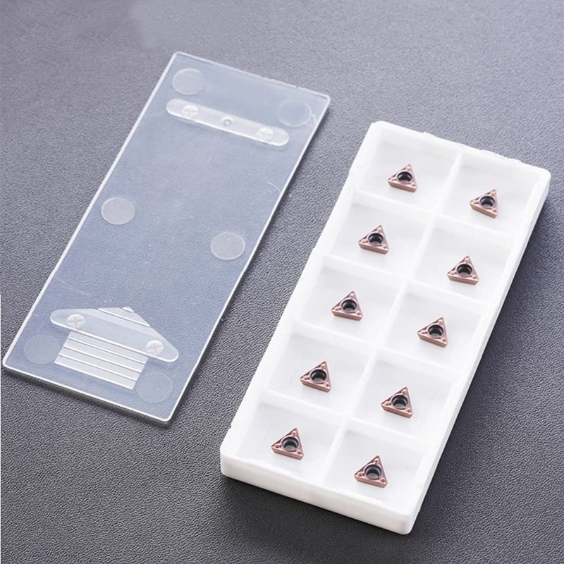 SI FANG Turning Carbide Indexable Inserts for mini Pneumatic Chamfering Machine, Tungsten Steel Replaceable Blade Lather Turning Tool Bit, Metal Cutting and Chamfering,10 Pieces in A Box - Image 2