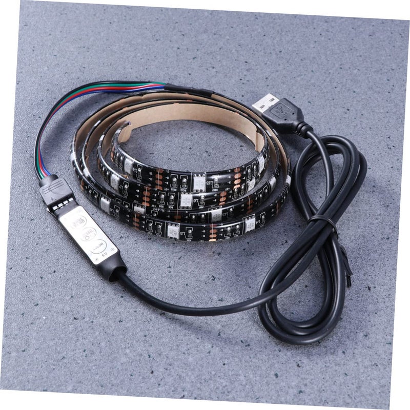 USB Powered RGB LED Strip Light 1 5m Flexible Rope Light Manual Control For TV Decor - Image 5