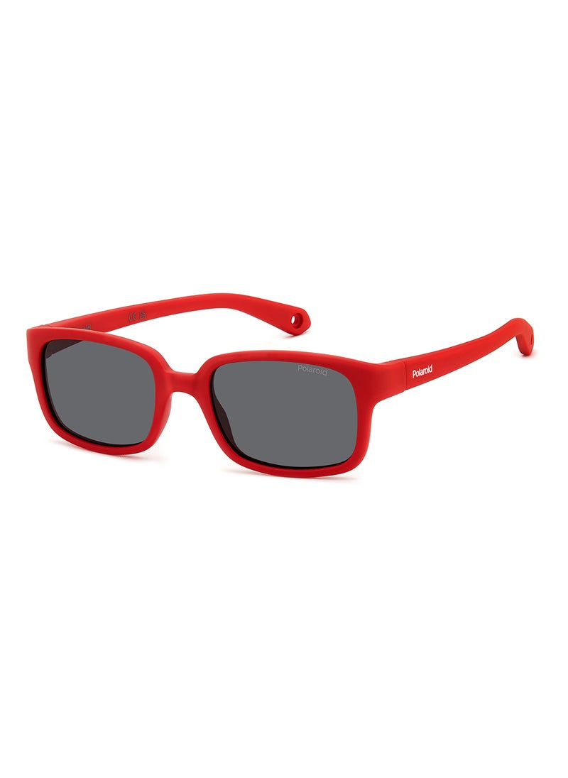 Polaroid Kids Unisex Polarized Rectangular Sunglasses - Pld K008/S Red Millimeter - Lens Size: 44 Mm  - Image 1