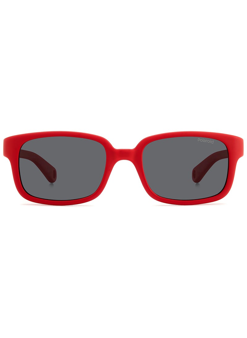 Polaroid Kids Unisex Polarized Rectangular Sunglasses - Pld K008/S Red Millimeter - Lens Size: 44 Mm  - Image 3