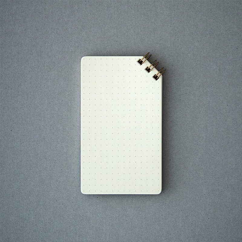 IPPINKA دفتر ملاحظات حلقة يابانية، رمادي، شبكة نقاط - Image 2