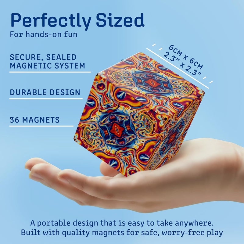 Shashibo Shape Changing Box - Award Winning Fidget Cube with 36 Rare Earth Magnets - Transforms into Over 100 Shapes (Spaced Out) - Image 5