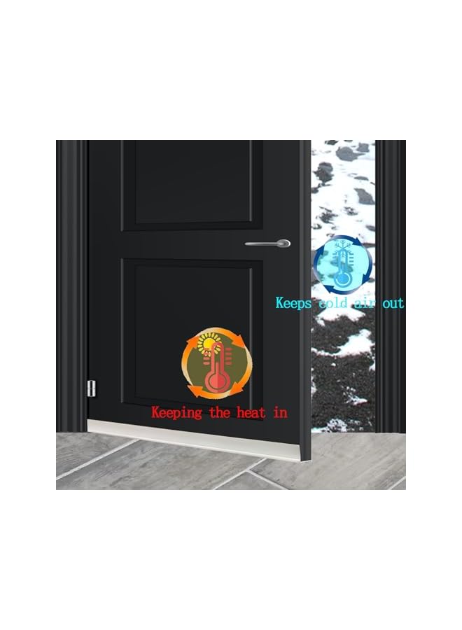 The Bros Door Draft Stopper 2 Pcs, Draft stopper for bottom of door for Exterior & Interior Doors, Under door draft blocker 90×5cm, Easy assemble door sweep for bottom of door, White - Image 4