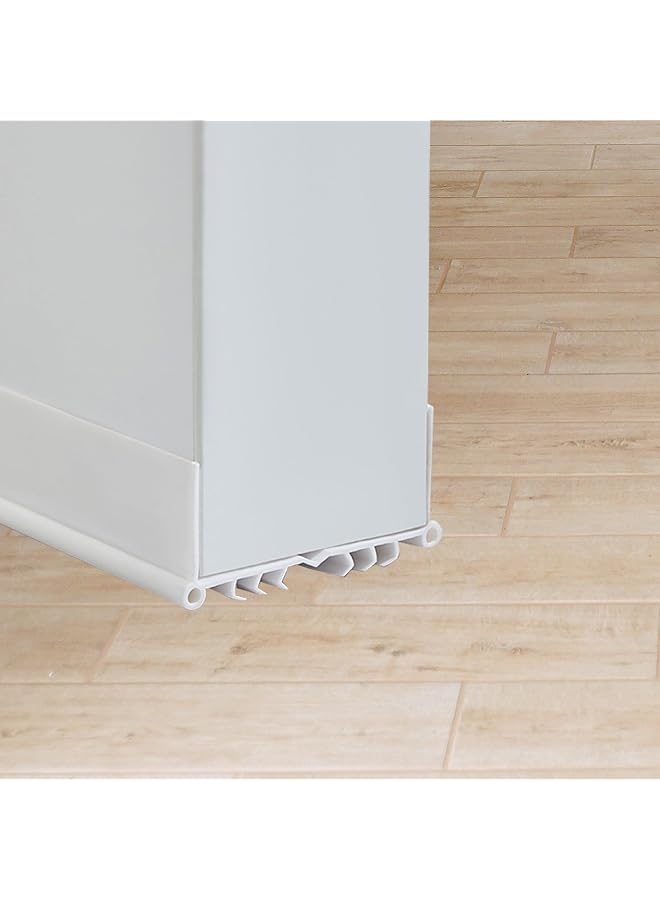 The Bros Door Draft Stopper 2 Pcs, Draft stopper for bottom of door for Exterior & Interior Doors, Under door draft blocker 90×5cm, Easy assemble door sweep for bottom of door, White - Image 1