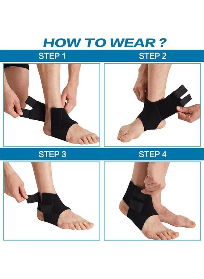 yongsheng - 2 Pack Kids Child Adjustable Nonslip Ankle Tendon Compression Brace Sports Dance Foot Support Stabilizer Wraps Protector Guard - Image 1