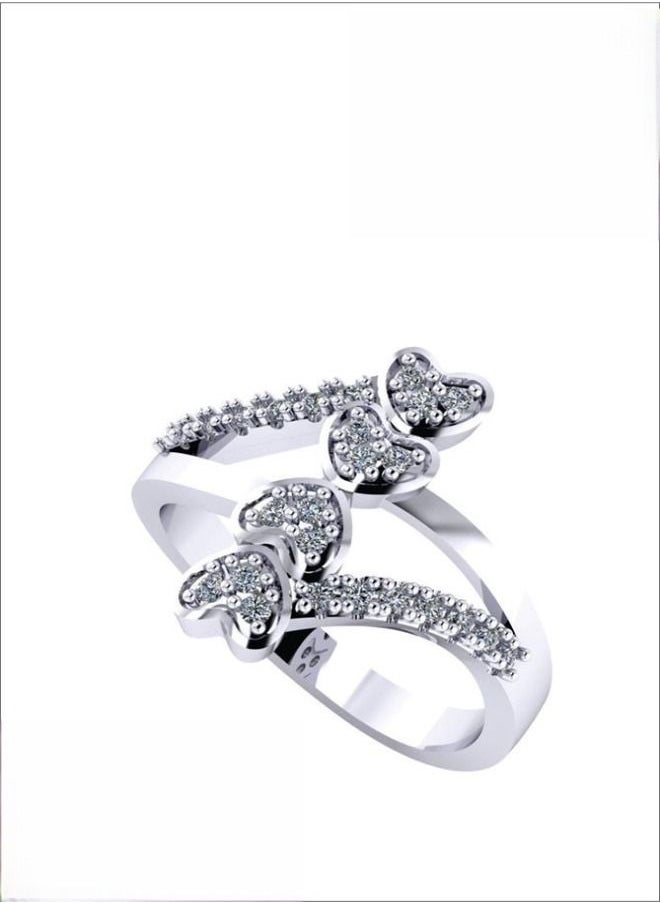 3Diamonds - Ring For Women platinum Plated-silver - Image 1