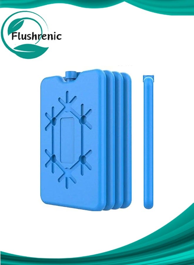 Flushrenic 4PCS Ice Packs, Reusable Ice Boxes, Lunch Box Ice Packs, Cooler Slim Freezer Packs, 200ml, For School, Picnic, Camping and Work - Image 1