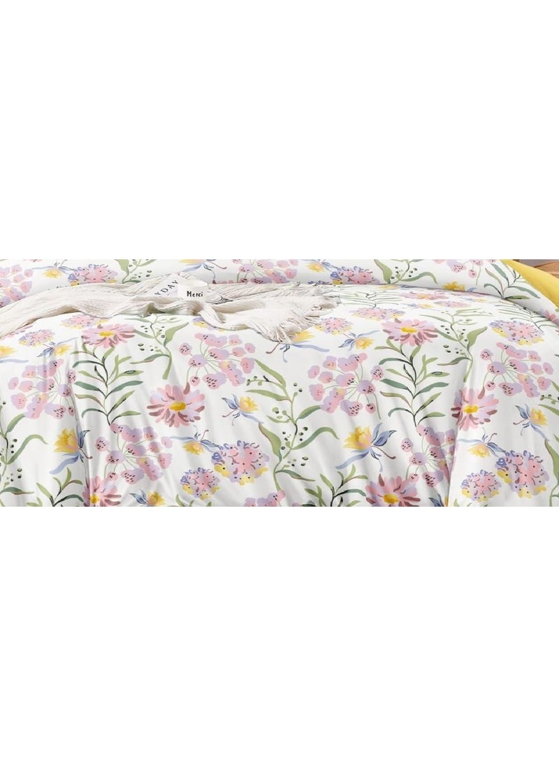 Laying Style Laying Style 350 Tc Heavy Glace Cotton Super King Size Duvet Cover II Razai Cover II Quilt Cover for Double Bed Size with Zipper Dohars 108x108 inchMulticolor  - Image 2