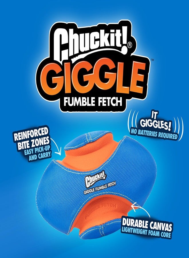 Chuckit! Giggle Fumble Fetch Ball Dog Toy (7.9 Inch Diameter) Giggle Sounds Dog Toy (No Batteries Required), for All Breeds - Image 4